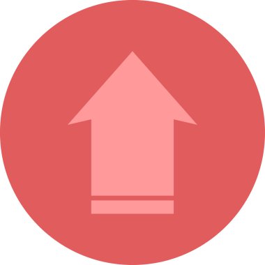 Düz stil vektör illüstrasyonunda yön ok simgesi