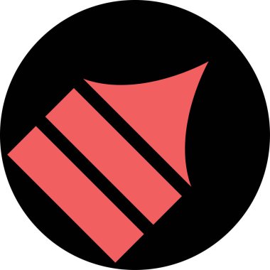 Düz stil vektör illüstrasyonunda yön ok simgesi