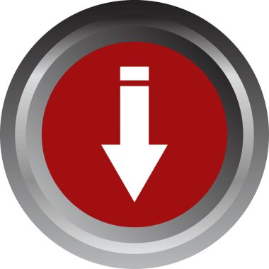 Düz stil vektör illüstrasyonunda yön ok simgesi