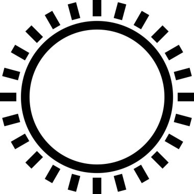 Güneş simgesi, vektör illüstrasyonu basit tasarım