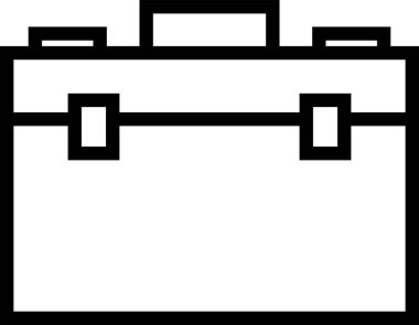 Evrak çantası Satırı Simge Vektörü İllüstrasyonu