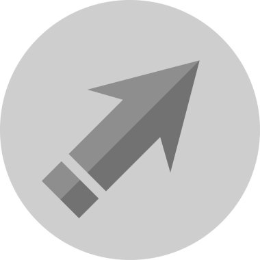 Düz stil vektör illüstrasyonunda yön ok simgesi