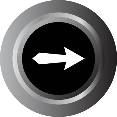 Düz stil vektör illüstrasyonunda yön ok simgesi