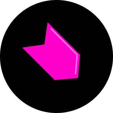 Düz stil vektör illüstrasyonunda yön ok simgesi