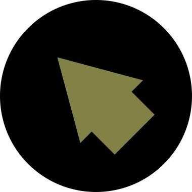 Düz stil vektör illüstrasyonunda yön ok simgesi