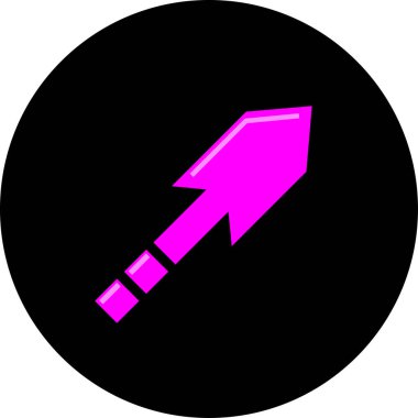 Düz stil vektör illüstrasyonunda yön ok simgesi