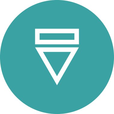 Düz stil vektör illüstrasyonunda yön ok simgesi