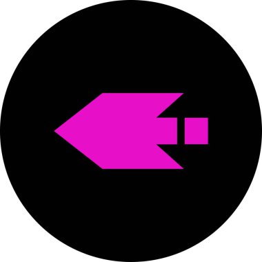 Düz stil vektör illüstrasyonunda yön ok simgesi