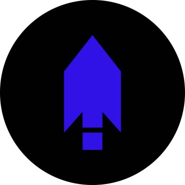 Düz stil vektör illüstrasyonunda yön ok simgesi