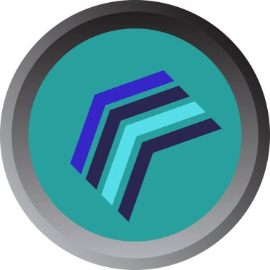 Düz stil vektör illüstrasyonunda yön ok simgesi