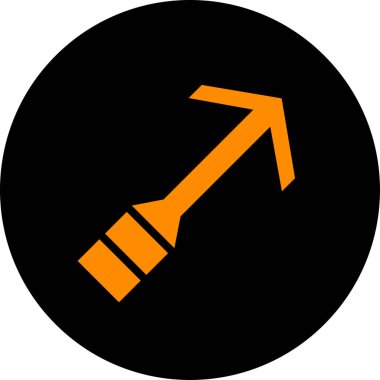 Düz stil vektör illüstrasyonunda yön ok simgesi