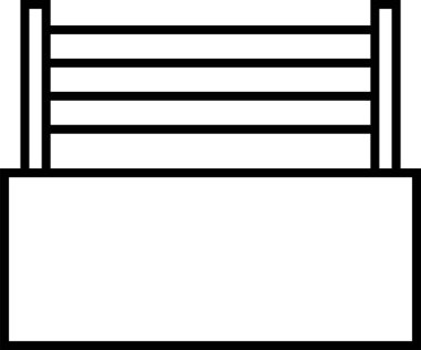 Boks ringi ikon vektör illüstrasyonu 