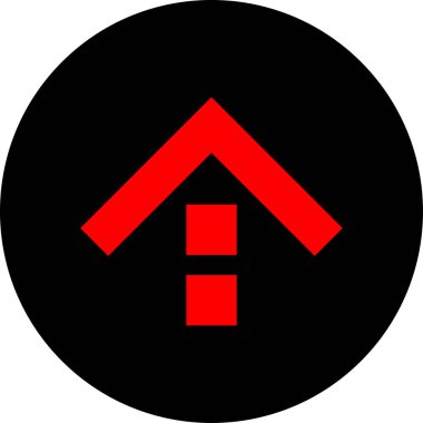 Düz stil vektör illüstrasyonunda yön ok simgesi