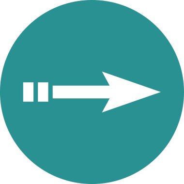 Düz stil vektör illüstrasyonunda yön ok simgesi