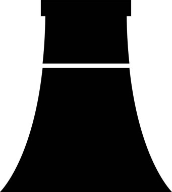 Duman fabrikası baca taşıyıcısı. Hava kirliliği simgesi illüstrasyonu. 