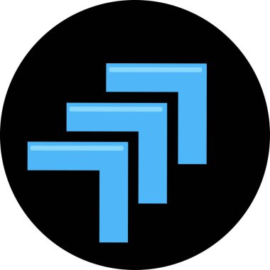 Düz stil vektör illüstrasyonunda yön ok simgesi