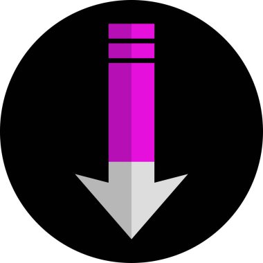 Düz stil vektör illüstrasyonunda yön ok simgesi