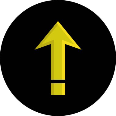 Düz stil vektör illüstrasyonunda yön ok simgesi