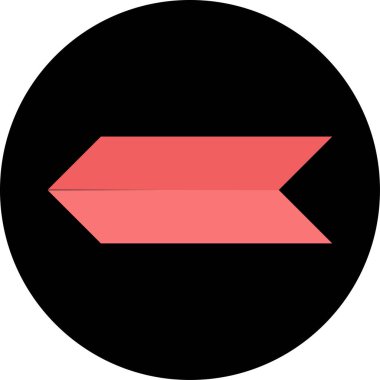 Düz stil vektör illüstrasyonunda yön ok simgesi