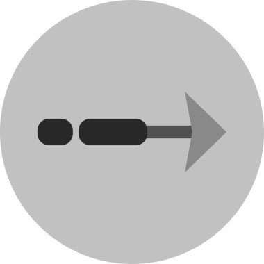 Düz stil vektör illüstrasyonunda yön ok simgesi