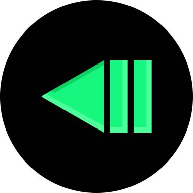 Düz stil vektör illüstrasyonunda yön ok simgesi