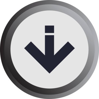 Düz stil vektör illüstrasyonunda yön ok simgesi