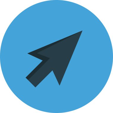 Düz stil vektör illüstrasyonunda yön ok simgesi