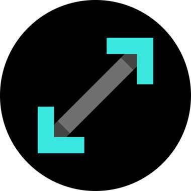 Düz stil vektör illüstrasyonunda yön ok simgesi