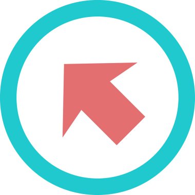 Beyaz arkaplanda ok yönü simgesi, vektör illüstrasyonu 