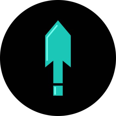 Düz stil vektör illüstrasyonunda yön ok simgesi