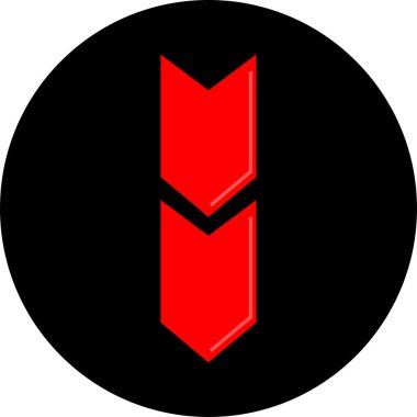 Düz stil vektör illüstrasyonunda yön ok simgesi