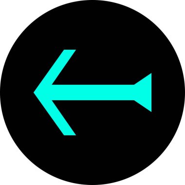 Düz stil vektör illüstrasyonunda yön ok simgesi