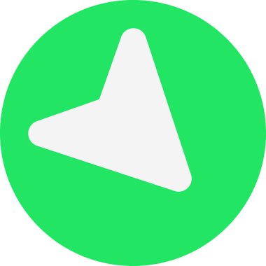 Düz stil vektör illüstrasyonunda yön ok simgesi