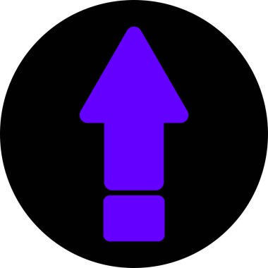 Düz stil vektör illüstrasyonunda yön ok simgesi