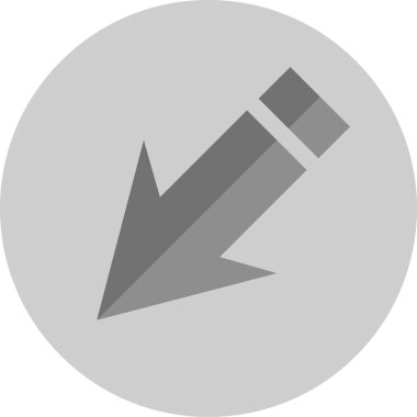 Düz stil vektör illüstrasyonunda yön ok simgesi