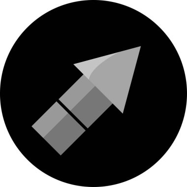 Düz stil vektör illüstrasyonunda yön ok simgesi