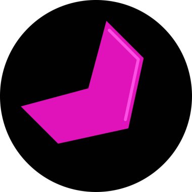 Düz stil vektör illüstrasyonunda yön ok simgesi