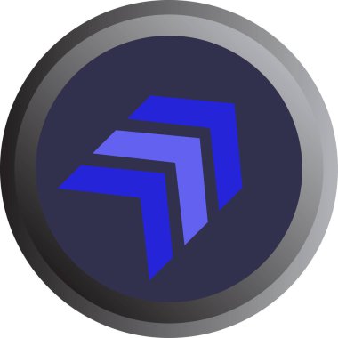 Düz stil vektör illüstrasyonunda yön ok simgesi