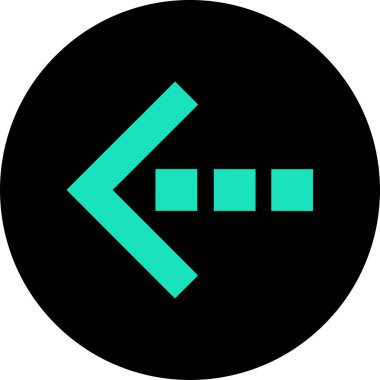 Düz stil vektör illüstrasyonunda yön ok simgesi