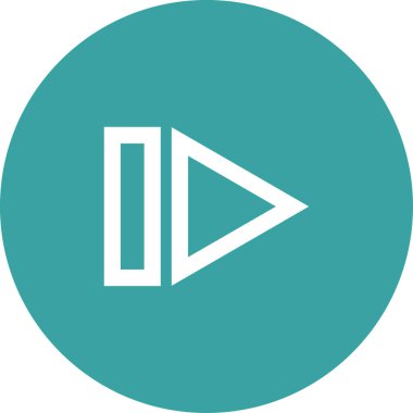 Düz stil vektör illüstrasyonunda yön ok simgesi