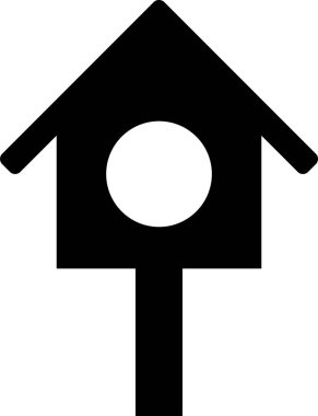 kuş evi simgesi beyaz arka plan üzerinde