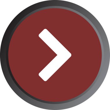 Düz stil vektör illüstrasyonunda yön ok simgesi