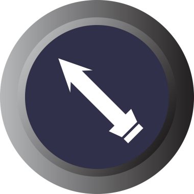 Düz stil vektör illüstrasyonunda yön ok simgesi