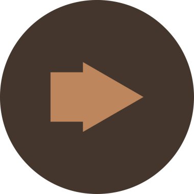 Düz stil vektör illüstrasyonunda yön ok simgesi