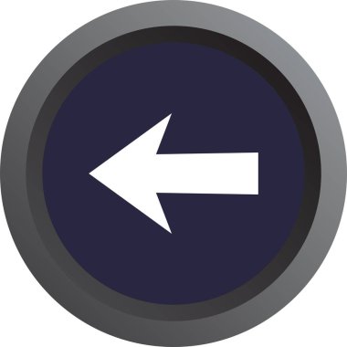 Düz stil vektör illüstrasyonunda yön ok simgesi