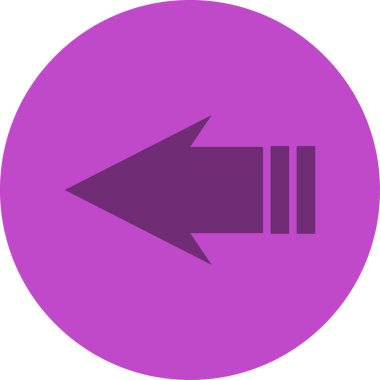 Düz stil vektör illüstrasyonunda yön ok simgesi