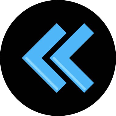 Düz stil vektör illüstrasyonunda yön ok simgesi