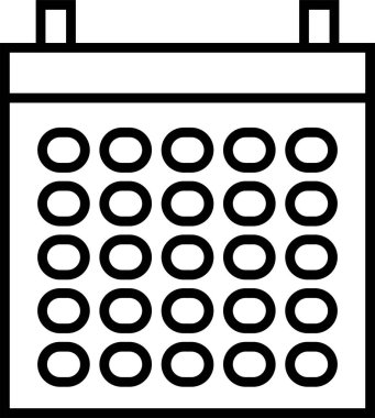 Takvim simgesi beyaz arkaplanda izole edildi