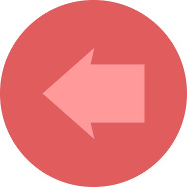 düz biçim vektör illüstrasyonunda kırmızı ok simgesi