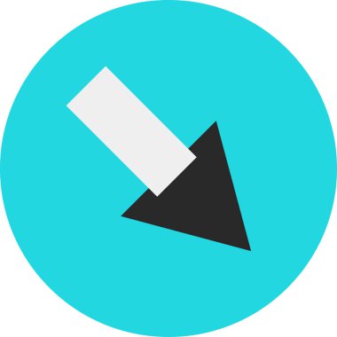 Ok. Web simgesi basit tasarım vektör çizimi